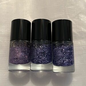 3 PCC Glitter nail polishes